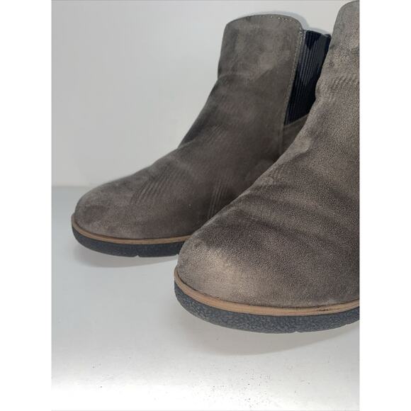 Dr. Scholl’s Women’s Size 8M Lean in Grey Suede Wedge Comfort Ankle Booties - Picture 12 of 15